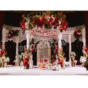 Elegante Mandap Hindú para Bodas, Color Personalizado, Estilo Raj Mahal, Desmontable, Portátil, con Jali Tallado, para Eventos en EE. UU. - Product Image 1