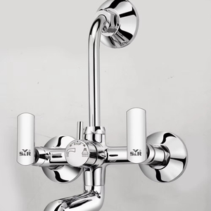 ก๊อกน้ำสองทางแบบติดผนัง ทนทาน ผลิตจากโลหะผสมสังกะสี พร้อมช่องจ่ายน้ำสองทาง สำหรับสวน ใช้งานหนัก วาล์วประปาคุณภาพสูง - Product Image 1