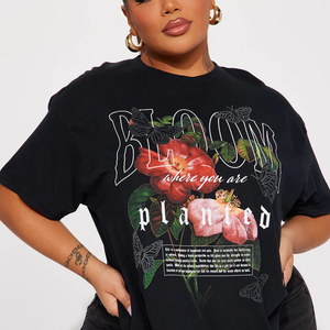 Camisetas de mujer 100% algodón, estilo veraniego, camisetas con logo personalizado, ropa urbana de moda, camisetas oversize a bajo precio. Camisa de Mujer - Product Image 4