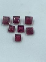 Spinelle rouge naturelle de haute qualité, 2,88 carats, 7 pierres taillées en coussin, origine LK, R.K. GEMS & JEWELLERY pour la fabrication de bijoux