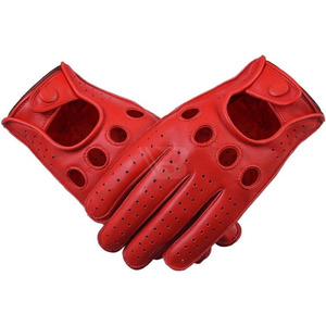 Guantes de Conducción Vintage de Cuero Genuino Duradero y de Alta Calidad para Viajes al Aire Libre y Deportes, Compatibles con Pantalla Táctil - Product Image 1