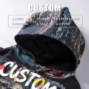 High Quality Custom 3D Puff Printing logo Pullover 100% Cotton 450 GSM <b>Tie</b>-<b>dye</b> Acid Wash Winter Hooded Men's Sweatshirt <b>Hoodies</b> - Product Image 4