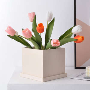 Macetas de Cemento para Jardín, Diseño Cuadrado Moderno, Duraderas, Ecológicas, con Recubrimiento en Polvo, Decorativas para Cactus y Suculentas - Product Image 2