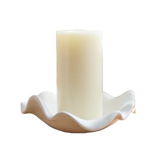 Porte-pilier en céramique pour mariages, lanterne élégante et chaleureuse, accessoire décoratif - Product Image 1