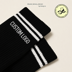 Custom Logo Double Grip Anti-bacterial <b>Socks</b> with Silicone Grips Inside Outside Knitted <b>Brown</b> Crew <b>Socks</b> for Women Workouts Yoga - Product Image 2