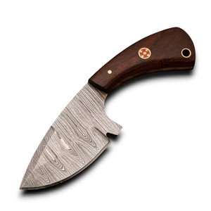 Cuchillo utilitario EDC multiusos de supervivencia de 6 pulgadas de acero de Damasco de alta calidad con mango de palisandro, personalizable al por mayor - Product Image 1