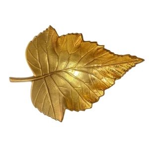 อลูมิเนียมโลหะ Leaf บริการอาหารจานถาด Vintage ตกแต่งบ้านบนโต๊ะอาหารถาดขนมหวานสําหรับซัพพลายเออร์ร้านอาหาร - Product Image 1