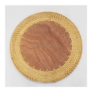 Handwoven Wicker Rattan Woven Placemats for Party Wedding Home Decor Table Mat Round from King Craft Viet Charger Plate