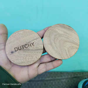 Elegante Posavasos Redondo de Madera Natural Hecho a Mano para Bebidas, para el Hogar y Restaurantes, al Mejor Precio - Product Image 3