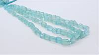 Perles de calcédoine bleue aqua naturelle, forme de pépite lisse, 6-7 mm, perles de pierres précieuses de calcédoine polies naturelles, calcédoine aqua naturelle