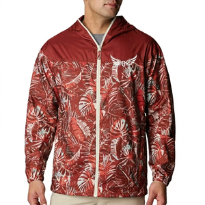 <b>Men's</b> Hooded Windbreaker <b>Jacket</b> Floral Print Waterproof Lightweight Casual <b>Summer</b> Outdoor Wear - Product Image 4