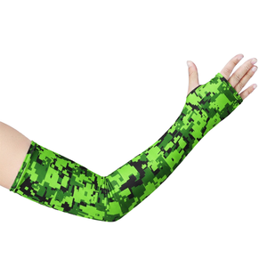 Manchons de cyclisme numériques camouflage personnalisés 100 % polyester sans couture dégradé bleu camouflage protection UV rafraîchissants - Product Image 6