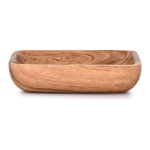 Eco-Friendly Acacia Wood <b>Bowl</b> <b>Set</b> for Fruit Salad Snack Serving Wooden Dining Table Keepsake for Kitchen Use for Parties - Product Image 5