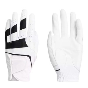 Gant de golf blanc pour droitier en cuir véritable respirant unisexe avec fermeture à enfiler - Product Image 1