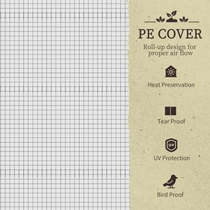 Bac à légumes surélevé gris foncé 48 x 22 x 46 pouces avec couverture de serre en PE, jardinière extérieure pour herbes et légumes - Product Image 4