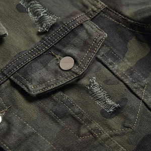 Wholesale Clothing Manufacturer Men's Jackets Custom Basic Solid Color <b>Jeans</b> Men's Jackets Trend Custom Logo Garment Production - Product Image 6
