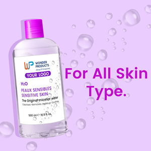 Hot Selling OEM/ODM PureDerm H2O Micellar Water Makeup Remover Skin Relief Cleanser Face Cleanser for Sensitive Skin - Product Image 5