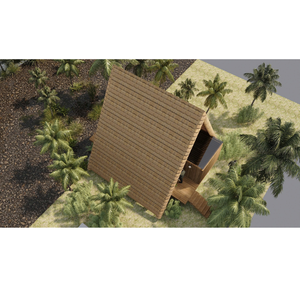 Villa écologique avec toit en chaume pour usage hôtelier ou de retraite, prix compétitif, garantie 3 ans, fabrication vietnamienne, préfabriqué moderne en bambou NB04, style industriel - Product Image 3