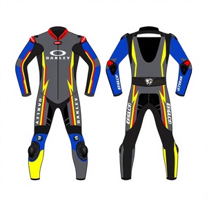 Traje de Motociclismo de Cuero GSXR Personalizado para Hombre, Mono de Carreras de Una Pieza, Traje de Motociclista OEM con Protección CE, Manga Larga, 280g - Product Image 1
