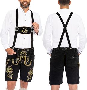 Pantalones de Cuero Bordados de Estilo Antiguo para Hombre, Talla Grande |   Pantalones Cortos de Cuero Bávaro con Aspecto Antiguo |   Disfraz Hecho a Mano para el Oktoberfest - Product Image 1