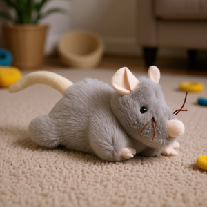 Juguete de Ratón de Peluche de 15 cm con Sonido para Mascotas, Juguete Interactivo para Mascotas que Emite Sonidos - Product Image 3