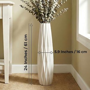 exclusive and Ceramic Vase Unique Style for Pampas Grass & Dried Flowers Birthday Decor Floor Vase for office and home <b>table</b> - Product Image 2