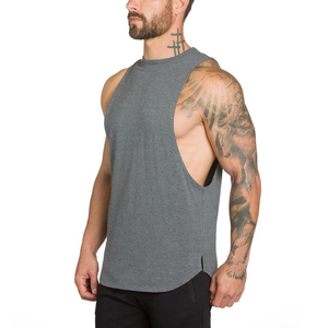 Nouveau design 2026 – Débardeurs en coton tricoté respirants sans manches pour le fitness, style urbain, couleur unie, 180g, col rond, grandes tailles, séchage rapide - Product Image 2