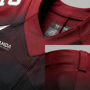 High Quality Adult American <b>Football</b> <b>Training</b> Jersey | Plus Size Breathable Polyester Short Sleeve Uniform Top Stitched - Product Image 4