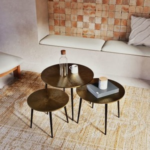 Juego de Mesas de Centro Redondas de Madera Modernas para Interiores Refinados, Muebles Minimalistas para Sala de Estar - Product Image 4