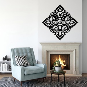 Decoración de pared islámica Panjtan Pak para interiores de mezquitas, espacios religiosos y decoración de paredes de oficinas, energía positiva y profesional. - Product Image 1