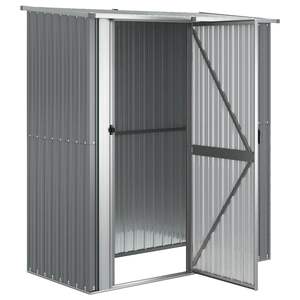 Cobertizo de jardín de acero galvanizado gris grande Diseño rectangular para una solución de almacenamiento óptima - Product Image 4