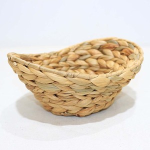 ถาดเสิร์ฟสานจากผักตบชวาธรรมชาติ ตะกร้าผลไม้ตกแต่ง ชามใส่อาหารแบบระบายอากาศ เป็นมิตรกับสิ่งแวดล้อม - Product Image 3