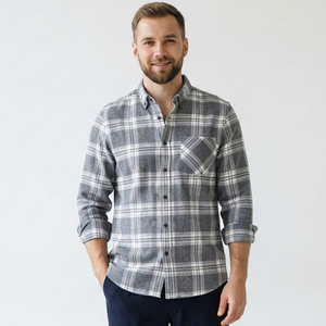 Men's <b>Flannel</b> Shirt Button Down Casual Sleeping Shirt Long Sleeve Breathable Cotton Shirt Winter Wear Night Shirt <b>Flannel</b> <b>Top</b> - Product Image 1