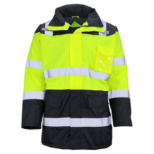Veste de sécurité haute visibilité pour l'hiver, service OEM, polyester imperméable, manches longues, réfléchissante, vêtements de travail unisexes - Product Image 1
