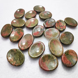 Wholesale Handmade Unakite Crystal <b>Worry</b> <b>Stones</b> Natural Gemstone Crafts for Reiki & Feng Shui Business Gift with Custom Logo - Product Image 3