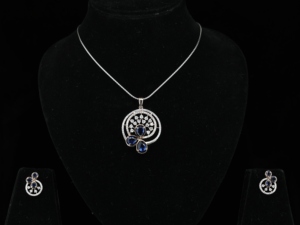 Collier unisexe tendance certifié en argent sterling 925 plaqué or avec saphir naturel, rubis, opale et pierres de naissance multicolores de 3 mm - Product Image 1