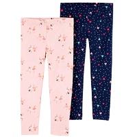 Mallas con estampado de allover para niña, mallas de algodón, ajustadas - Product Image 2