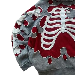Nueva Sudadera con Capucha de Invierno con Estampado Digital de Esqueleto Gótico, de Alta Calidad y Corte Regular para Venta al Por Mayor - Product Image 6