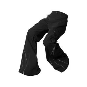 Pantalones Cargo Personalizados de Alta Calidad para Hombre, 100% Algodón, Corte Regular, Elásticos, Estilo Baggy, con Múltiples Bolsillos, Lavado Ácido, Casuales y Resistentes - Product Image 2