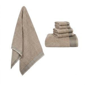 Serviette de bain 100% coton, super douce, très absorbante, en tissu éponge, bordure Dobby, luxe, pour hôtel et spa, logo personnalisé - Product Image 5