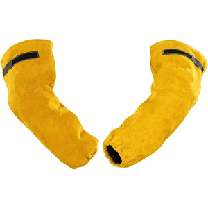 Mangas de cuero para soldar, resistentes, para protección de brazos, con forro de algodón de 7 oz, antideslizantes - Product Image 1
