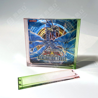 Fabricant direct, conception personnalisée, boîte de protection en acrylique colorée pour Yugioh, impression sérigraphique, logo personnalisé pour Yugioh