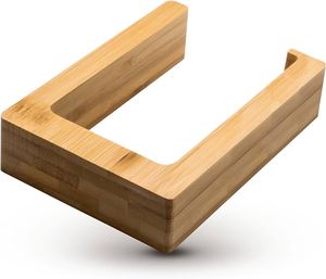 Soporte de papel higiénico de madera de última calidad, soporte de pared para puerta, proveedor de accesorios de baño - Product Image 1