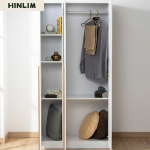 Armario Moderno con 5 Estantes, Puerta de Panel Plano, Mueble de Dormitorio Independiente, Diseño Minimalista, Mueble Blanco para Casa de Alquiler - Product Image 1