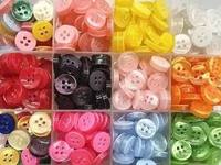 Kancing Jahit Plastik Bulat Warna-Warni Ramah Lingkungan ABS 4 Lubang Ukuran 15mm-38mm, Laris Manis, Dapat Disesuaikan, untuk Mantel