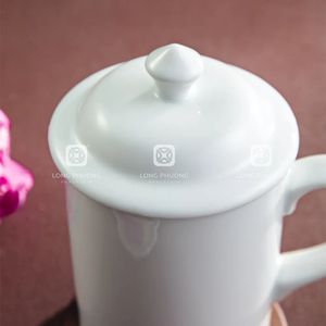 แก้วพอร์ซเลนสีขาวทรงรีสำหรับร้านอาหารกาแฟชาทรงสูงแบบกำหนดเองขายส่งจำนวนมากจากเวียดนาม - Product Image 4