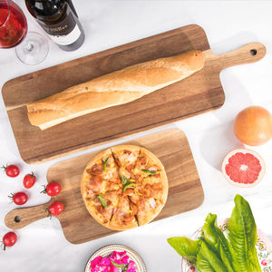 Tabla de Madera de Acacia Ecológica para Servir Pizza y Cortar Pan, con Asa, 1.5 cm de Grosor, Apta para Lavavajillas, Personalizable - Product Image 5