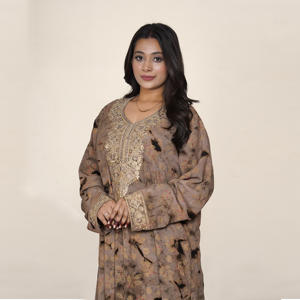 Jalabiya BSY Premium con Bordado en el Cuello, Kaftán Árabe de Lujo, Vestido Abaya para Mujer, Vestido Islámico Modesto para Ramadán, Vestido Diario Largo - Product Image 4