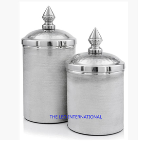 Floral Design Glass & Brass Gold Canister With Marble Lid Best Quality Kitchenware Tabletop Serving <b>Sweet</b> <b>Box</b> Canister - Product Image 2