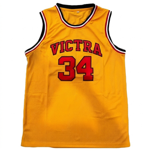 Maillots de basket-ball d'été pour hommes adultes, respirants, brodés, sans manches, en spandex/polyester, protection UV, séchage rapide - Product Image 1